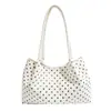 2026 Nuevo Bolso Tote de Gran Capacidad para Nicho Casual Versátil de Verano con Lunares Sensación Relajada Bolso de Hombro Único Cruzado de Hombro Moderno