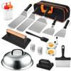 Amazon em estoque internacional aço inoxidável teppanyaki terno cozinhar pá combinação acampamento ao ar livre churrasco ferramentas churrasco