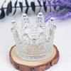 Lindo Portavelas de Corona de Cristal Transparente, Adornos Pequeños de Escritorio, Caja de Almacenamiento, Cenicero, Accesorios para Sesión de Fotos, Regalo