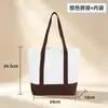 Bolsa de Lona Lisa Tela de Algodón Bolso Tote Patchwork Personalizado Bolsa de Compras Plegable Bolsa de Lona con Logo Impreso para Actividades Publicitarias