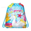 Wf056 Sacola de TNT para Festa na Piscina de Verão Sacola Promocional de Presente Boia de Natação Óculos de Sol Bolsinho Organizador Decorativo
