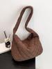 Bolso Casual de Pana de Gran Capacidad para Mujer 2026 Nuevo Versátil Bolso de Hombro Acolchado Bolso de Axila Bolso Cruzado Texturizado