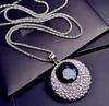 Acero de Titanio No se Desvanece Estilo Coreano Cadena para Suéter de Otoño e Invierno para Mujer, Colgante de Collar Largo Simple, Joyería de Alta Gama Accesorio de Ropa