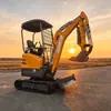 Escavadeira Micro sem Cauda 20U Máquina de Escavação para Recuperação de Terras Agrícolas Demolição Interna Escavadeira Pequena de Esteiras