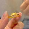Anillo de oro arena de Vietnam y boca de dragón tienda de oro mismo estilo Anillo del Zodíaco Año del Dragón caricatura lindo anillo abierto de grifo