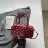 Bolso de Mano Mini de Lunares Retro 2026 para Mujer, Bolso Boston Almohada Brillante de Celebridad de Internet, Bolso Pequeño Simple de Hombro Cruzado