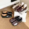 Zapatos de Piel de Cerdo con Dedos Separados, Piel de Flor Completa por Dentro y por Fuera, Suave Piel de Vaca de Flor Completa, Mocasines Duraderos de Suela Gruesa, Zapatos de Mujer Estilo Alemán