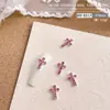 Nova Joia para Unhas Cruzadas Estilo Quente de Celebridade da Internet Joia de Liga DIY Diamante Rosa Joia para Unhas Estilo Retrô