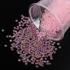 20g Cuentas de Arroz de Vidrio Transparente Colorido No Poroso Cuentas Burbuja DIY Cuentas Burbuja Rellenas a Mano Pegamento Micro Cuentas Joyería