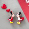 Decoración Nuevo Hogar Corazón Corazón Rojo Pareja de Dibujos Animados Doble Felicidad Boda Creativo Imán para Refrigerador Pegatina Magnética Festival de Primavera Artículos de Año Nuevo