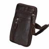 Riñonera de Cuero Genuino Estilo Nuevo para Teléfono Móvil, Bolso Pequeño Cruzado de Hombro para Exteriores, Portapasaportes y Documentos Portátil, Moda al por Mayor