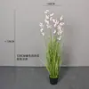 Decoración de Caña Artificial y Hierba de Cola de Perro Planta Verde Arreglo para Interiores del Hogar Césped Floral Paisajismo Césped de Cebolla Artificial Lirio de los Valles