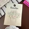 Horquilla de Flor de Cerezo Dulce con Flores Bordadas Tejidas, Pinza Lateral para Niñas para Flequillo, Nuevo Lindo Accesorio para el Cabello