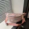 Moda coreana Peito Bolsa Feminina 2024 Novo Casual All-match Crossbody Bolsa Cintura para celular Bolsa Esportes Commuter Ombro Bolsa