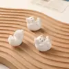 Super Lindo Peluche Peluche Li Estéreo Yoga Gato Blanco Colgante Hecho a Mano DIY Cadena de Teléfono Móvil Accesorios de Joyería