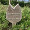 Sinal de Aviso de Escultura em Pedra de Parque Sinal Guia Especial em Granito Letreiro Nuvem de Cogumelo Placa de Rua Fabricante de Ornamento de Pedra