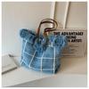 Bolso informal de estilo occidental para mujer, nuevo bolso de mano de estilo coreano de color liso, elegante, de un solo hombro, sencillo y portátil, a cuadros, 2023