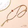 Pulseira de contas de bambu nuclear de oliva Little Red Book Multi-círculo Pulseira 4mm Quatro círculos DIY Anel de corrida feminino Jóias vintage antigas