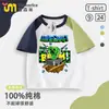 Camisetas Minecraft Infantis 100% Algodão para Verão, Primavera e Outono, Manga Curta, para Meninos e Meninas, Crianças Mais Velhas e Estudantes