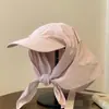 Gorro Turbante con Bordado de Letras Bloque de Color, Estilo Primavera y Verano, Gorra de Béisbol Dulce con Lazo, Gorro Coreano para Protección Solar en Viajes al Aire Libre