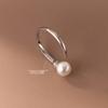 Nalan Plata Esterlina S925 Diamante Perla Sintética Anillo Abierto Diseño Lujo Accesible Estilo Ins Joyería de Mano R01016