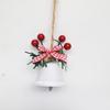 Decoración Navideña Transfronteriza de Amazon Colgante para Árbol de Navidad Copo de Nieve de Cinco Puntas Campana Cuerda de Cáñamo Accesorios de Bayas Campana Navideña