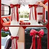 Cortina Decorativa para Habitación de Boda, Arreglo de Lazo para Boda, Artículos para Boda, Dormitorio de Casa Nueva, Manija de Puerta de Sala de Estar, Arreglo de Flores para Coche de Boda