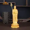 Estátua de Ksitigarbha Bodhisattva em pé de Jiuhua Mountain para Adoração em Casa, Templo e Decoração de Sala de Estar