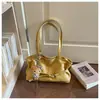 Bolsa tote versátil com fivela de cinto de nicho para mulheres, nova tendência de moda verão 2026, bolsa de ombro simples para o dia a dia, bolsa de axila