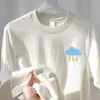 Venta al por mayor del fabricante Comercio exterior Verano Delgado Cuello redondo Manga corta Nicho Fresco Manga corta Ropa de pareja para hombres y mujeres Tops versátiles