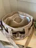Bolsa Tote de Veludo Cotelê Khaki Suave, Macia e Aconchegante, Simples e Durável, com Múltiplos Compartimentos, para o Dia a Dia, Escola, Ombro