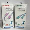 Cable de datos trenzado de un a tres colores en caja con pantalla digital, cable de carga en codo para embalaje, caja blíster, cordón para teléfono móvil, caja de alambre perforado