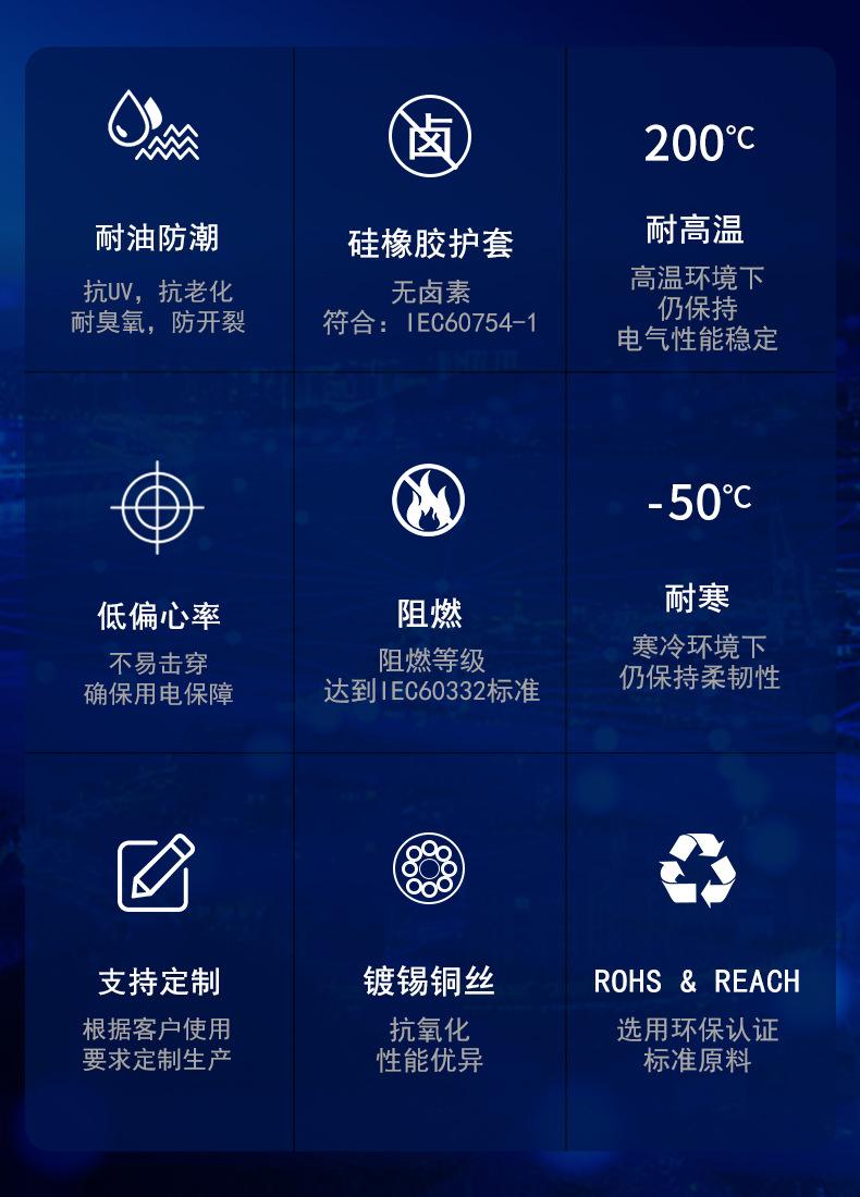 耐高温200硅胶线