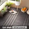 Piso de Madera Plástica Terraza Jardín Autocolocable Exterior Autoensamblable Balcón Patio Renovación Impermeable Anticorrosivo Piso sin Mantenimiento