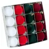 Decorações de Natal Transfronteiriças 6cm 16Peças Bolas de Plástico de Formato Especial Coloridas Bolas de Natal Revestidas com Veludo de Neve Pingentes