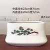 Macetas de Cerámica Directo de Fábrica para el Hogar Rectangulares de Gres Retro Chinas Macetas para Flores Adornos de Sala de Estar Macetas para Bonsái