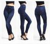 Novas Leggings Coração Rasgado, Flores de Algodão, Várias Calças Jeans Azuis Imitação Jeans Estampadas Sem Costura Justas Estilo Coreano