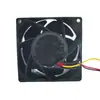 Ventilador impermeable IP68 para aplicaciones de inmersión, modelo 8038, dimensiones 80x80x38mm, utilizado en equipos de nebulización y humidificación para control de humedad y disipación de calor