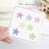 Nova Joia para Nail Art de Flor de Cinco Pétalas Coloridas Florais Exquisitos Pequenos Frescos Gelo Transparente Decorações de Unha Usáveis Atacado