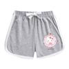 Conjunto infantil de manga curta com estampa de desenho Hello Kitty Verão 2023 novo conjunto de duas peças com shorts finos da moda para meninas