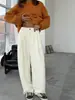 Moda Femenina Europea Transfronteriza Otoño/Invierno 2026 Tendencia Temperamento Color Sólido Pana Cintura Alta Pierna Recta Traje Pantalones Largos