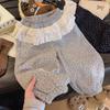 Pantalones Florales para Niños 2025 Otoño e Invierno Forrados de Felpa Nuevos Pantalones de Cortina de Cuero con Encaje Estilosos Pantalones Largos Pantalones Versátiles Coreanos para Niñas
