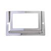 Porta-cartões de visita em aço inoxidável, moldura para cartão de visita, acessórios de papelaria, caixa de armazenamento, moldura para etiquetas, alça para cartão de visita, caixa de armazenamento, alça