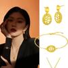 Loja de ouro com série de cobra de ouro conjunto feminino Vietnã ano do zodíaco cobra pingente pulseira brincos joias atacado