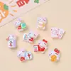 Mini Mahjong Miau Miau Dibujo Animado Año Nuevo Accesorios DIY Pegamento de Crema Resina Piezas Pequeñas Pinzas para el Cabello Materiales para Uñas