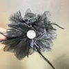 2026 Nuevo Estilo Pinza para el Cabello con Lazo Grande de Terciopelo Rojo, Accesorio para el Cabello para Niñas, Tocado de Princesa Nupcial de Borla de Alta Gama
