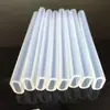 En stock Fábrica Boquilla Plana Pajita de Silicona Manguera de Silicona Transparente de Grado Alimenticio Tubo Ovalado de Silicona Conector para Pajita de Tubo Ovalado