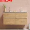 Todo Aluminio Hogar Impermeable Aluminio Panal Gabinete de Baño Doméstico Moderno Simple Lavabo de Baño Gabinete de Lavado Integrado Personalizado