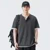Camiseta Masculina Falsa de Duas Peças com Manga Curta Moda Verão 2026 Casual Cool Solta Tendência Marca Plus Size Camiseta Masculina