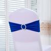 Correa decorativa elástica para respaldo de silla al por mayor Hebilla de flor con taladro correa para silla de hotel boda juego de mesa y silla con hebilla de taladro